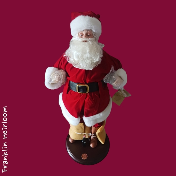 Franklin Heirloom Other - Franklin heirloom collector doll coca cola santa